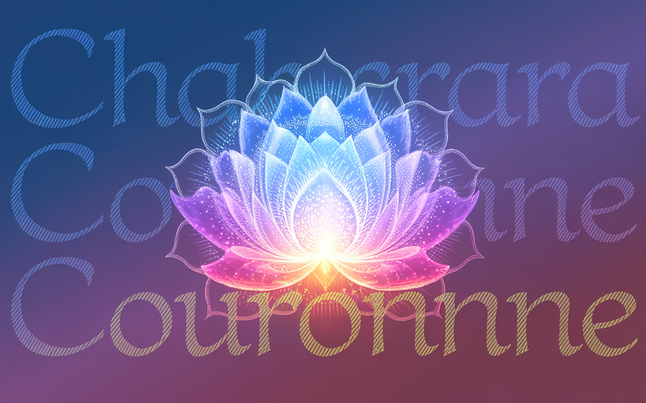 Chakra couronne avec fleur de lotus rayonnante