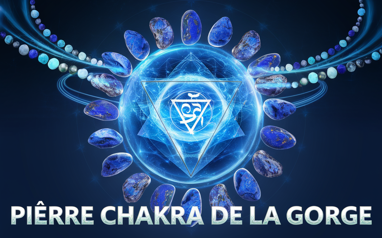 Visualisation dynamique du chakra de la gorge avec des pierres mystiques