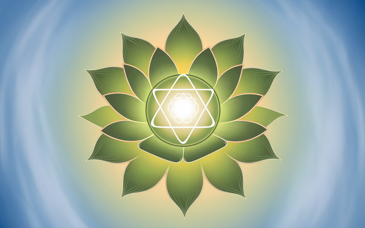 Illustration du chakra du cœur en équilibre
