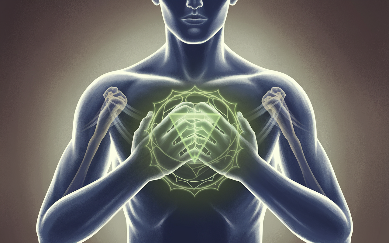 Illustration des signes d'un déséquilibre du chakra du cœur