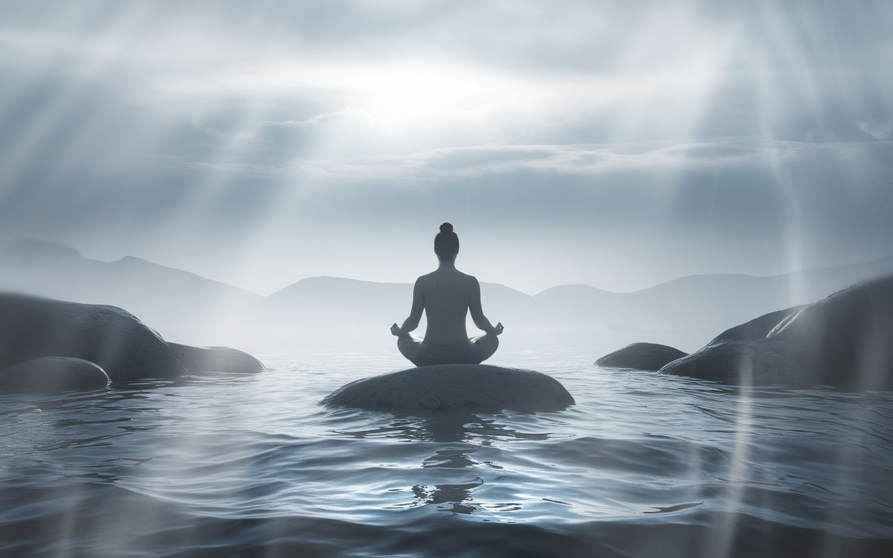 personne méditant sur le channeling