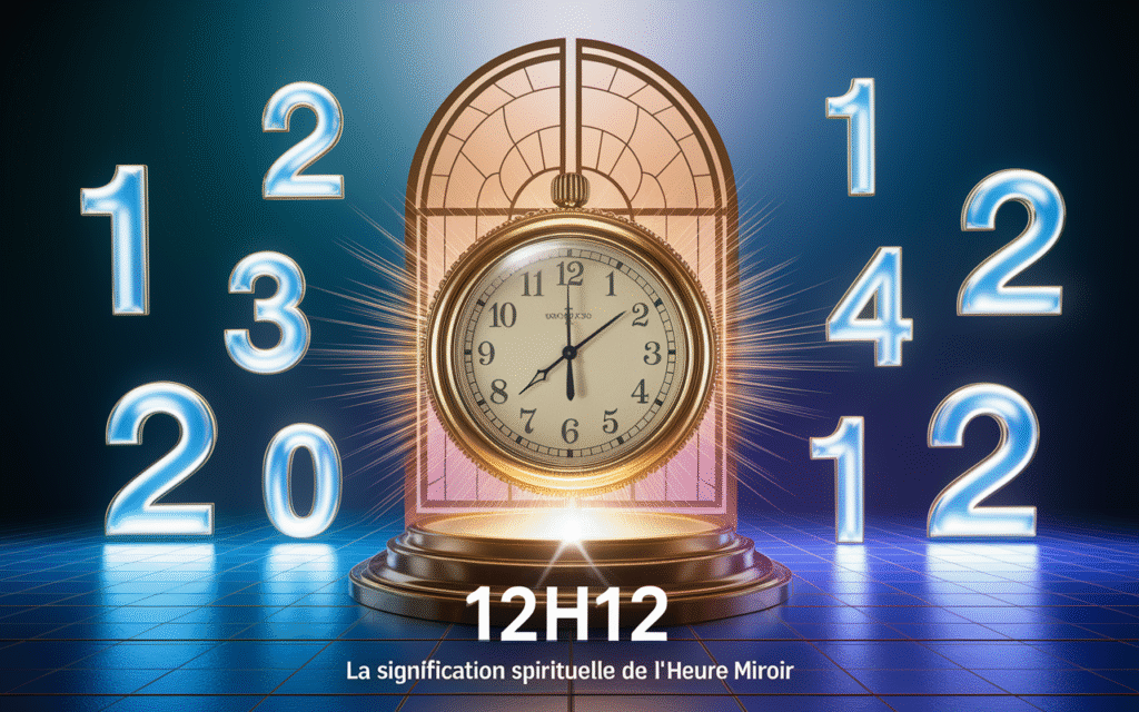 Horloge mystique 12h12 avec portail spirituel