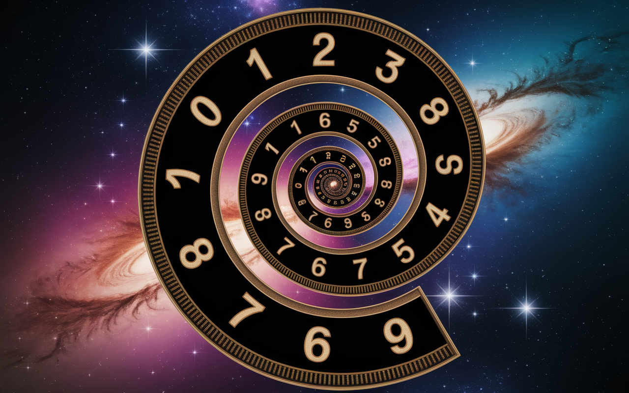 Spirale numérique représentant l'année personnelle 9