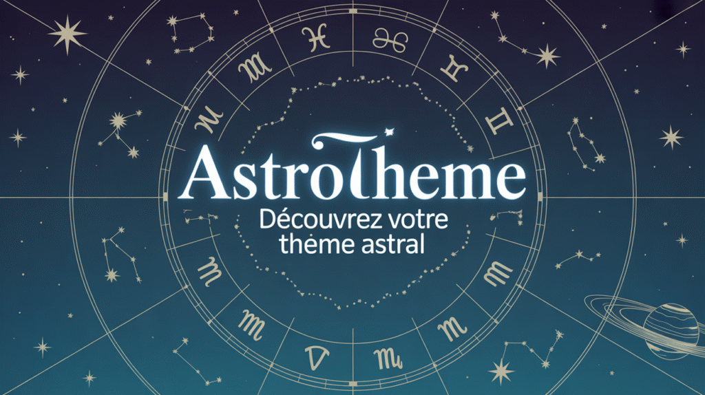 Carte astrale Astrotheme avec constellations et signes zodiacaux