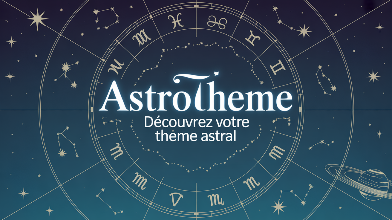 Carte astrale Astrotheme avec constellations et signes zodiacaux