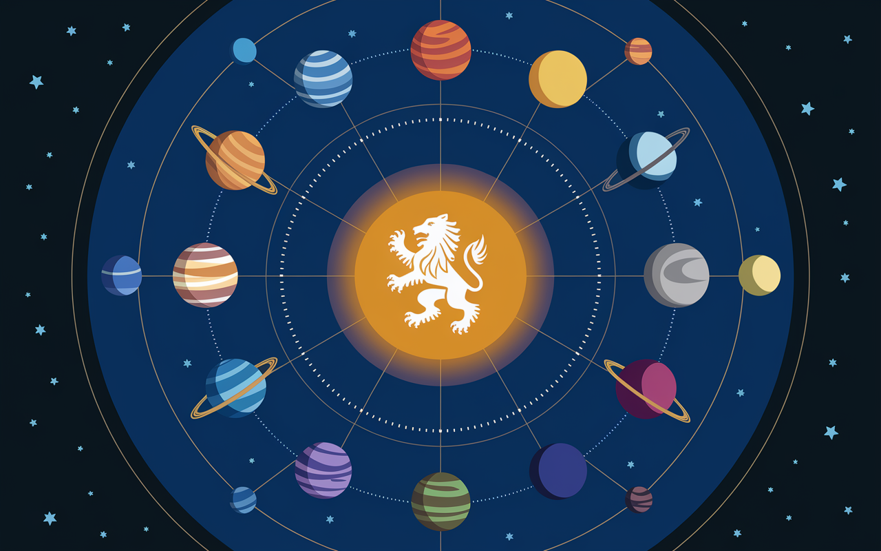 Positions planétaires pour Lion 2025