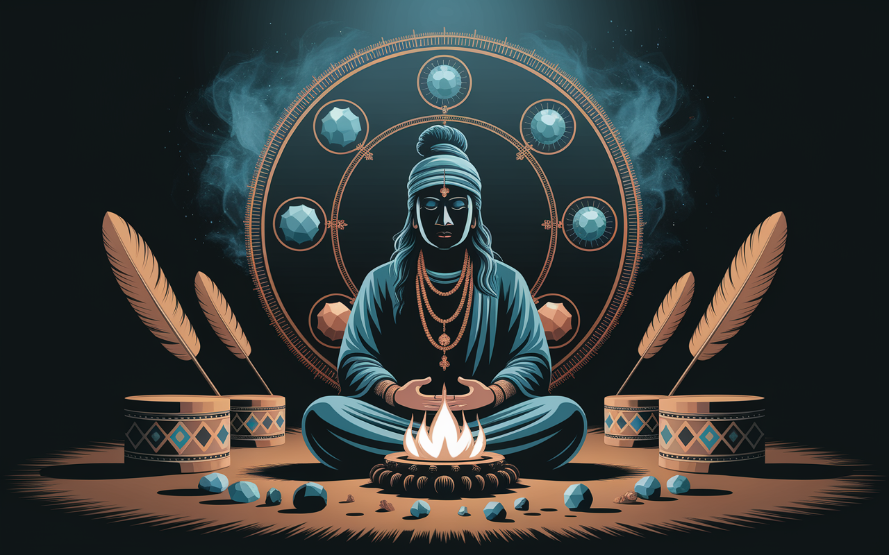 Chamane méditation chamanisme objets rituels