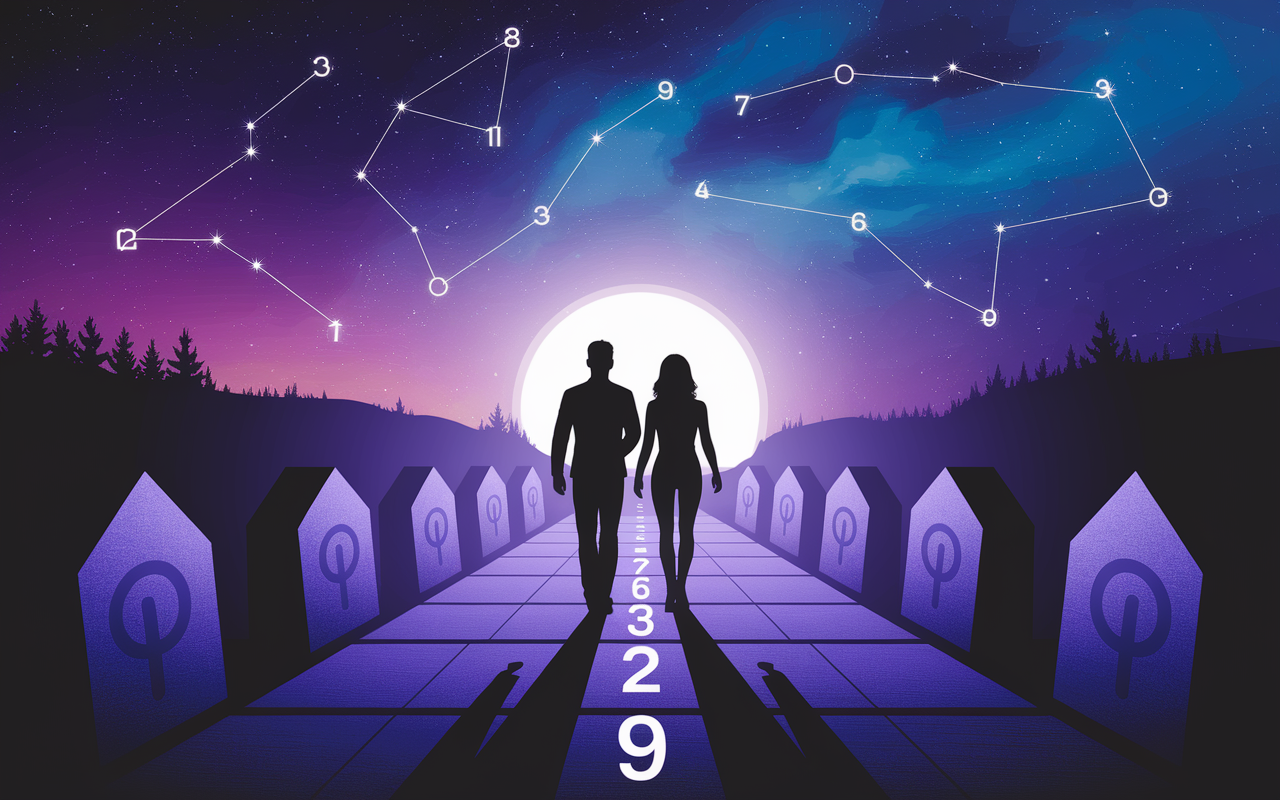 Silhouette sur sentier numérique représentant le chemin de vie