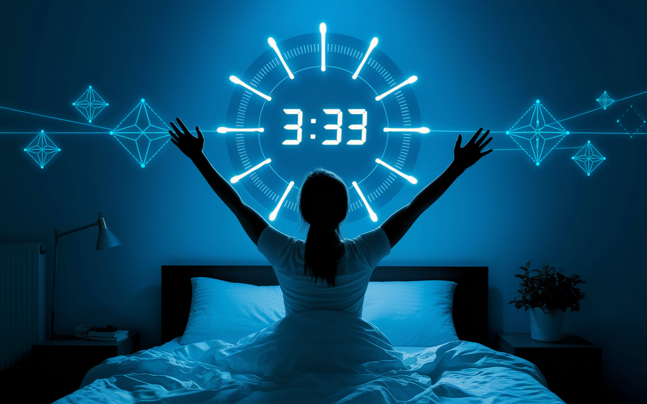Réveil 3h33 avec connexion spirituelle lumineuse