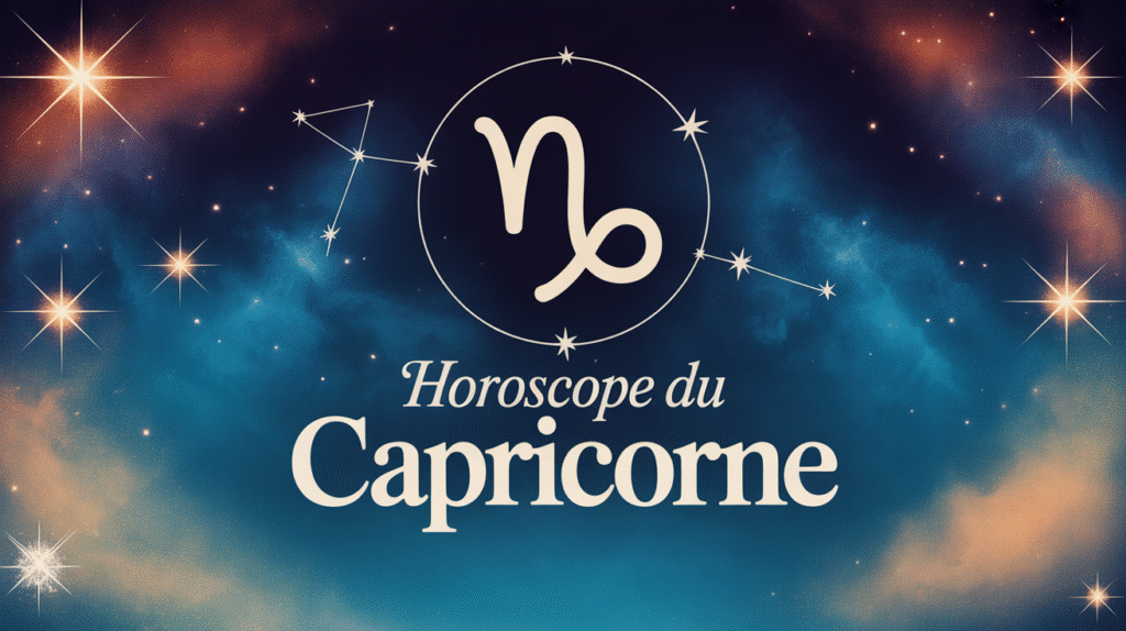 Signes astrologiques Capricorne et constellation dans un ciel étoilé